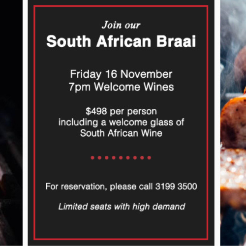 South African Wine Braai – 16 November 2018 South African Wine Braai – 16 November 2018